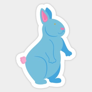 Happy Blue Bunny Sticker